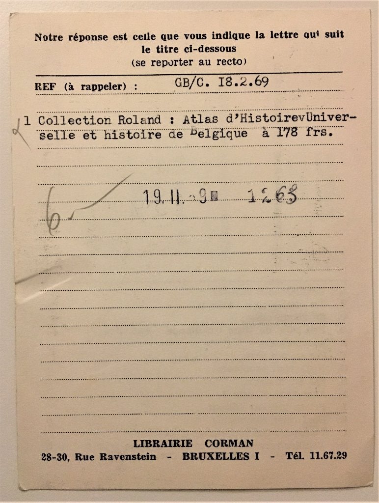 briefkaart Corman Brussel 1969, Verzamelen, Ophalen of Verzenden