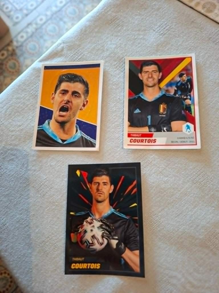 Panini / 3 Stickers / Thibaut Courtois / Rode Duivels, Verzamelen, Ophalen of Verzenden, Nieuw, Poster, Plaatje of Sticker