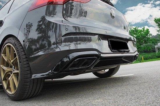 Zwart Black Dubbele uitlaat trim tip Geschikt Voor VW Golf 8, Verzenden