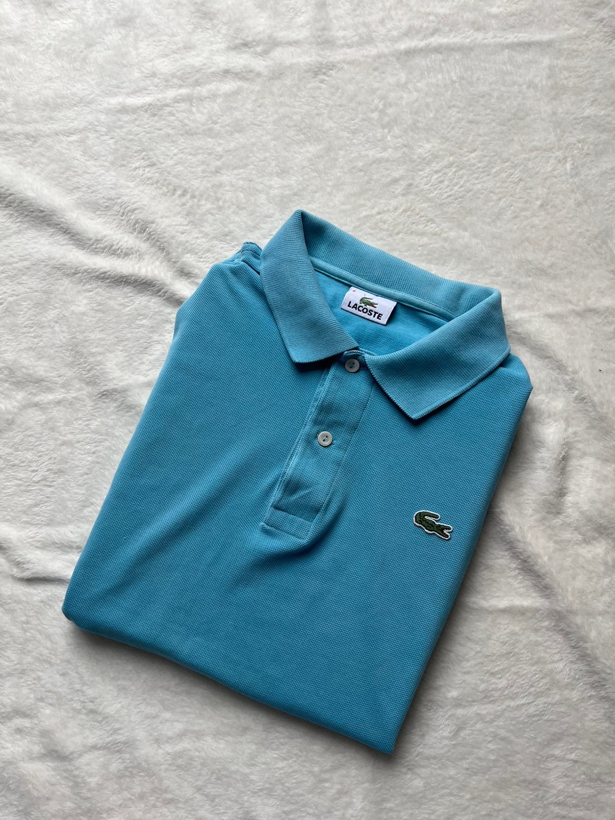 Polo Lacoste - Bleu - Taille L, Envoi, Comme neuf, Taille 52/54 (L), Bleu