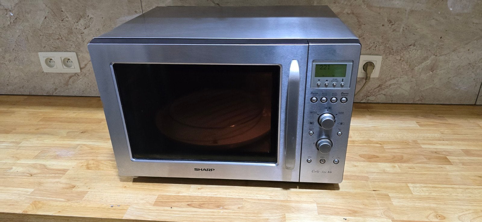 Four micro-ondes Sharp Inox – Très puissant – Excellent état, Electroménager, Enlèvement ou Envoi