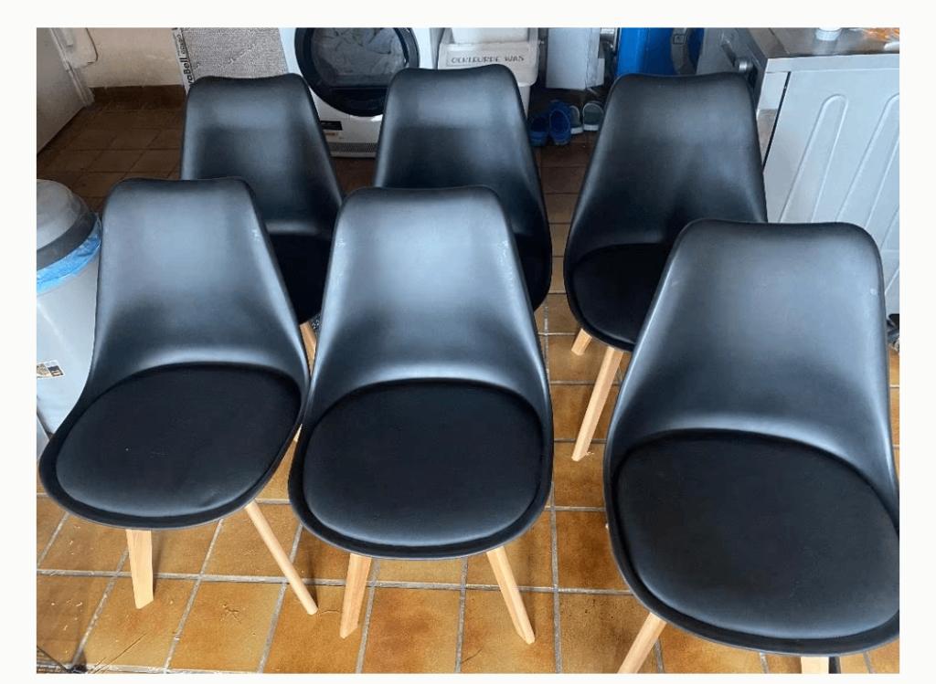 6 eettafel stoelen, Ophalen, Zo goed als nieuw, Vijf personen of meer, Overige vormen