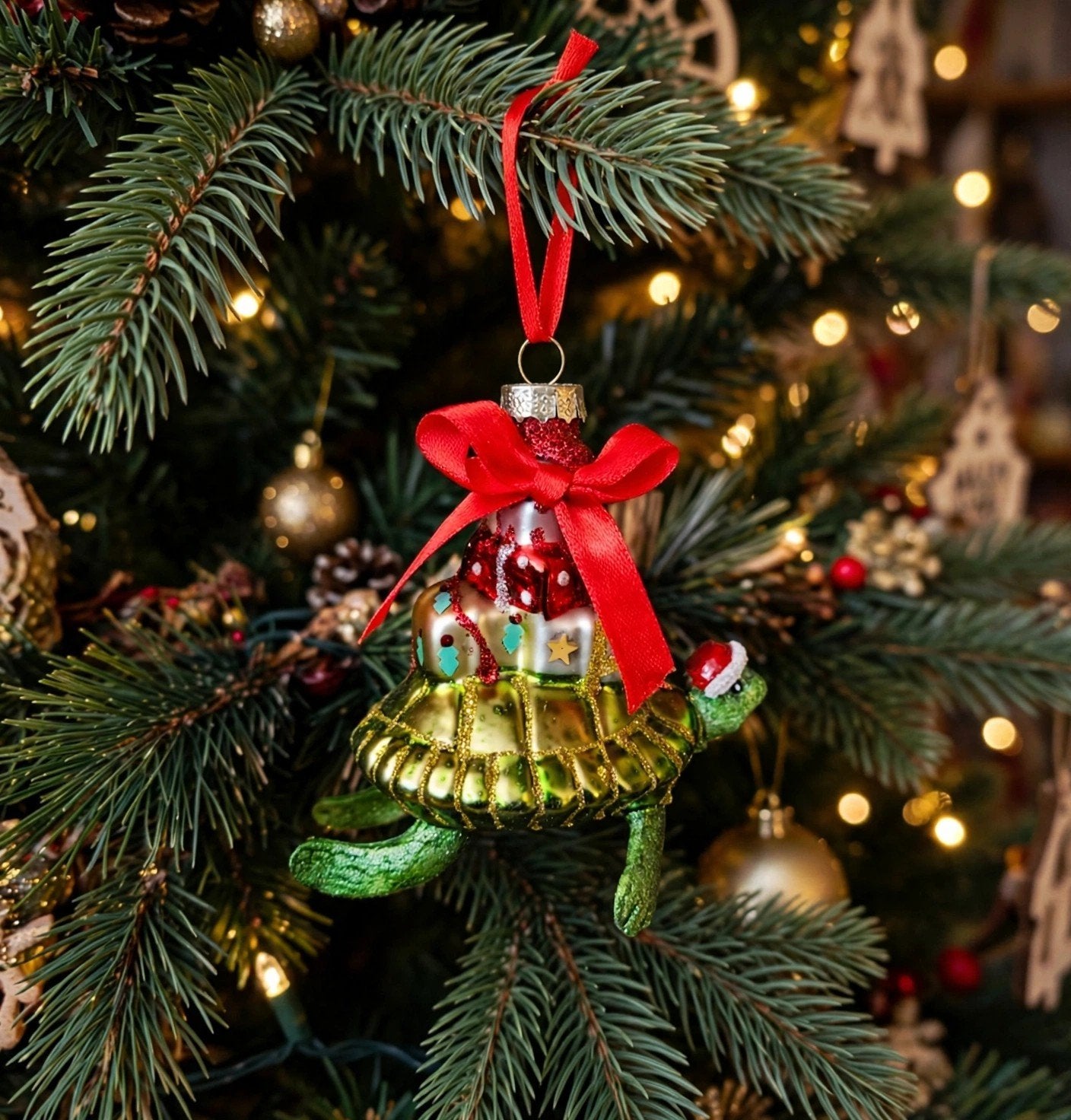 Kerstbal schilpad, Ophalen of Verzenden, Nieuw
