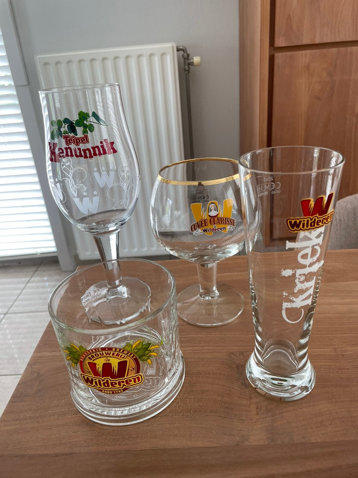 Bierglazen Brouwerij Wilderen, Verzamelen, Ophalen, Zo goed als nieuw