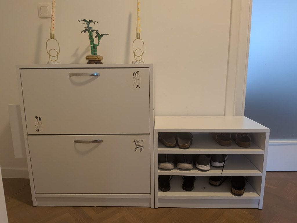 Wit schoenkastje Woody fashion, Ophalen, Gebruikt, Modern