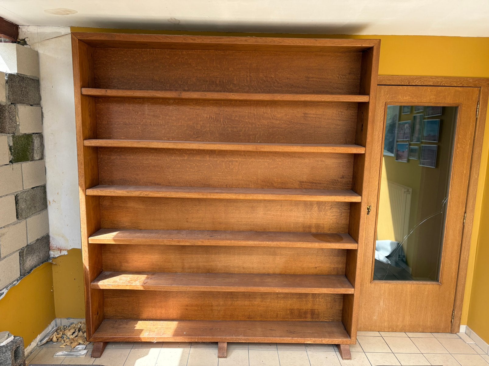 Boekenrek massief eik, Huis en Inrichting, Ophalen, Gebruikt
