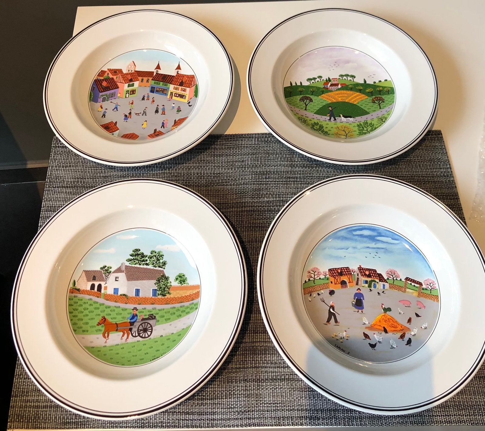 Lot de 4 assiettes creuses Naif de Villeroy & Boch Design, Maison & Meubles, Enlèvement ou Envoi, Porcelaine, Villeroy & Boch