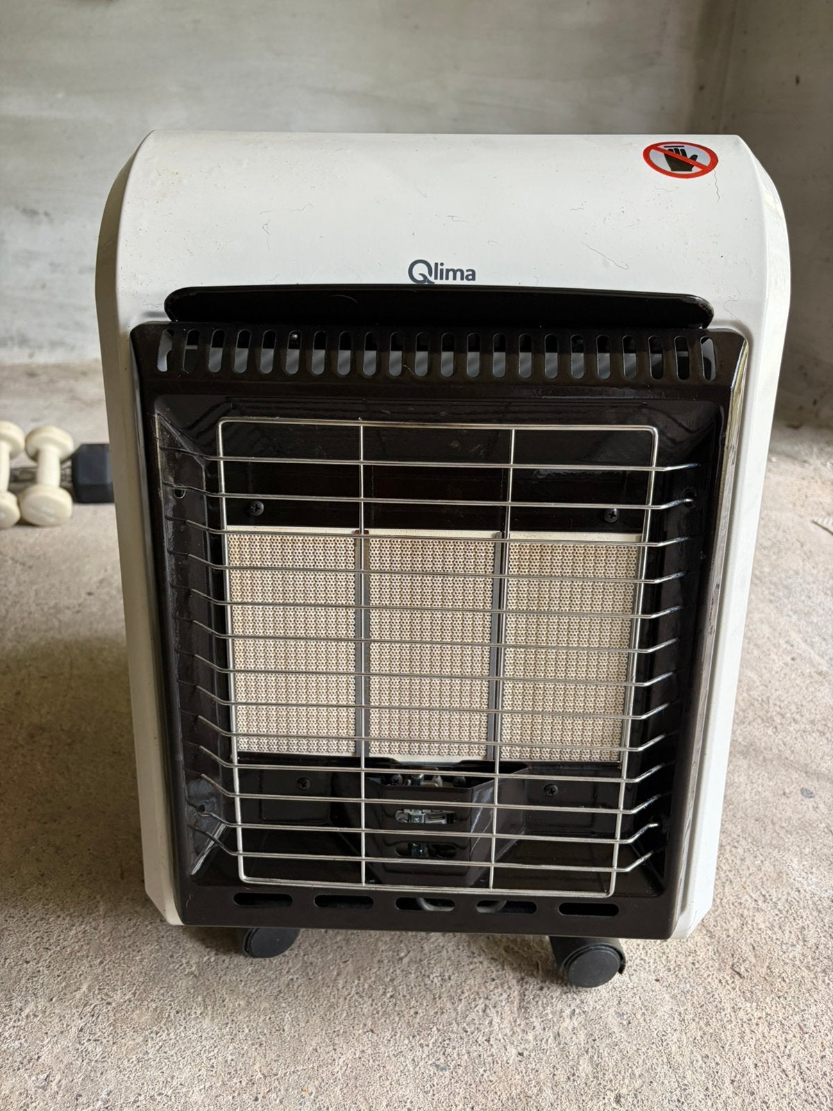 Chauffage d'appoint au gaz Qlima + Bouteille & Détendeur, Enlèvement, Utilisé