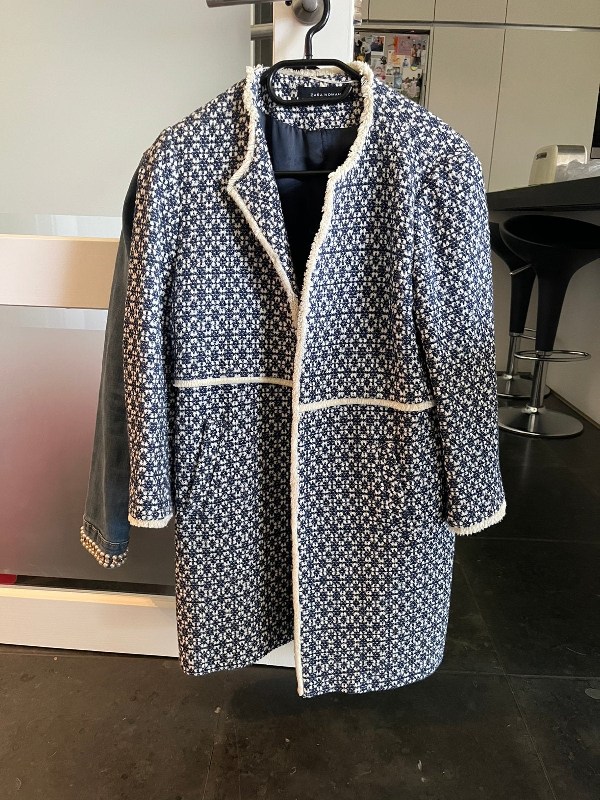 Veste d'été style Chanel vintage Zara, Enlèvement ou Envoi, Comme neuf, Bleu