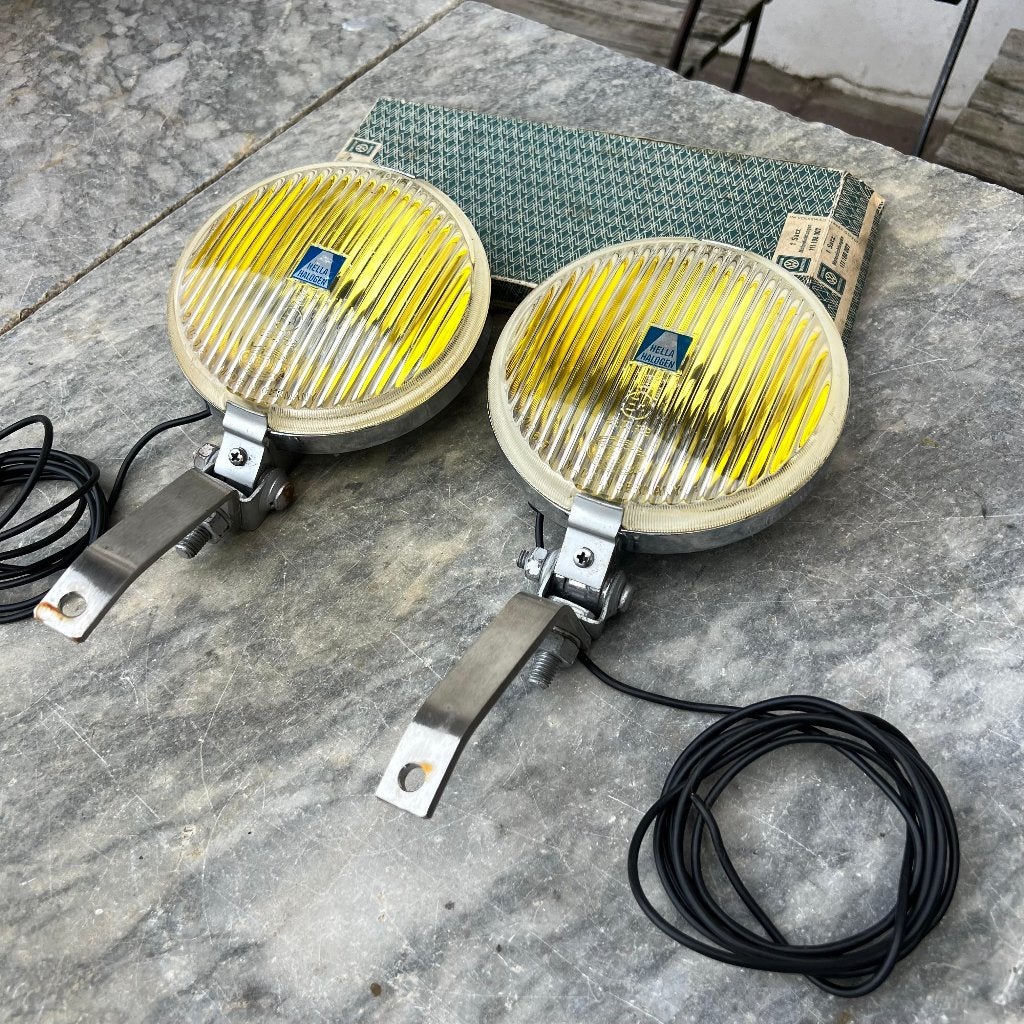 VW Hella halogeen-mistlampen, set, geel, Ophalen of Verzenden, Gebruikt