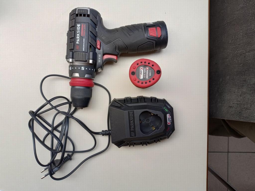 Accuschroefboormachine 12V Parkside performance PBSPA 12, Doe-het-zelf en Bouw, Ophalen, Variabele snelheid, Nieuw, Boor- en Schroefmachine