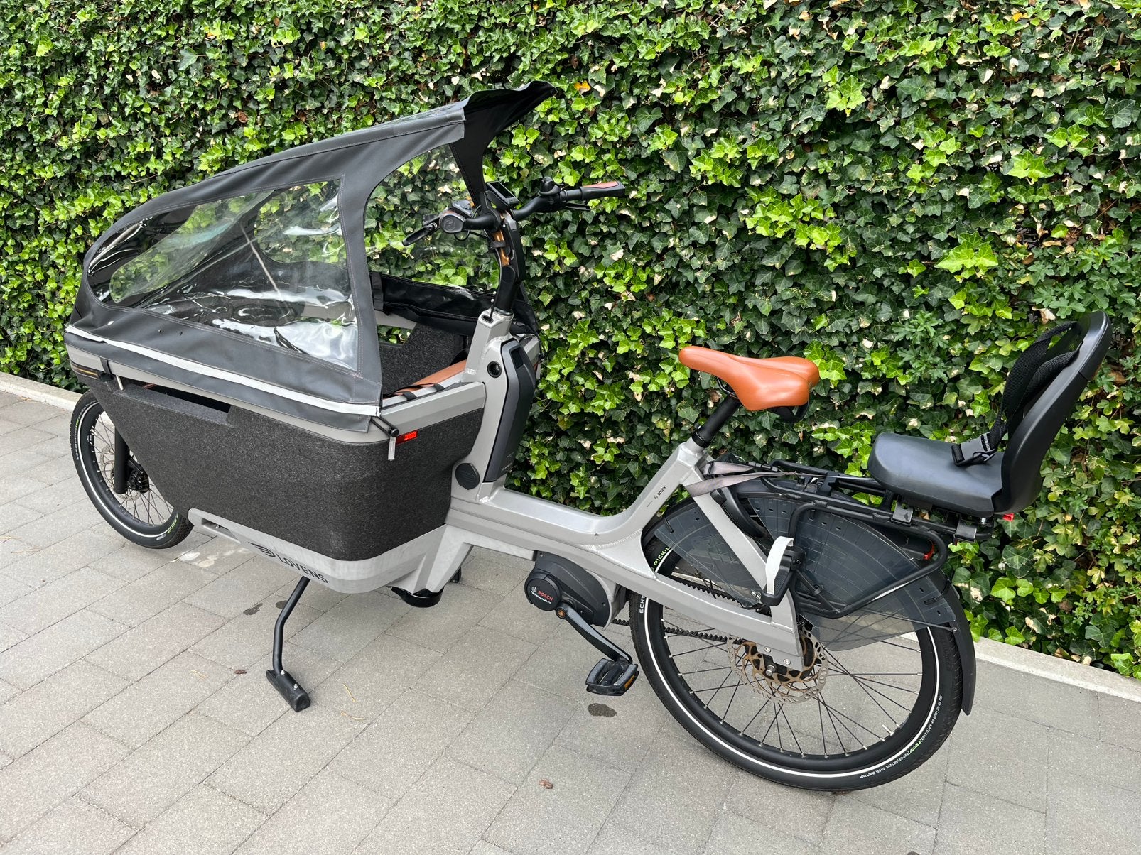 Lovens Explorer silver/styling brown- Automatic - 2023, Fietsen en Brommers, Gebruikt, 3 kinderen, Elektrisch, Schijfrem