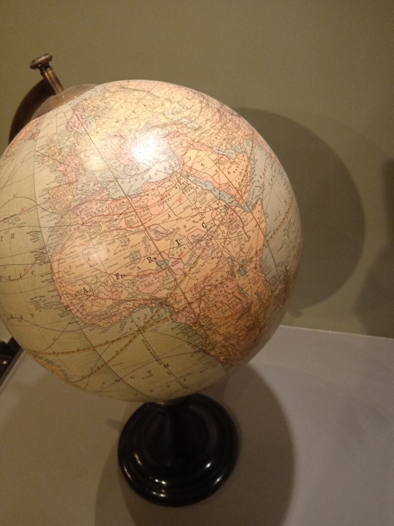 Retro wereldbol, Ophalen, Hout, Meerkleurig, Klassiek