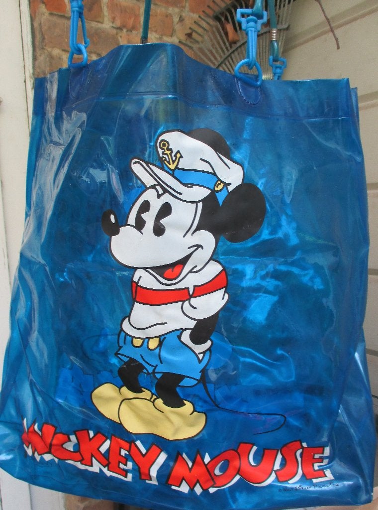 Mickey Mousse , vintage boodschappentas, Enlèvement ou Envoi, Mickey Mouse, Utilisé, Sac, Valise ou Pochette