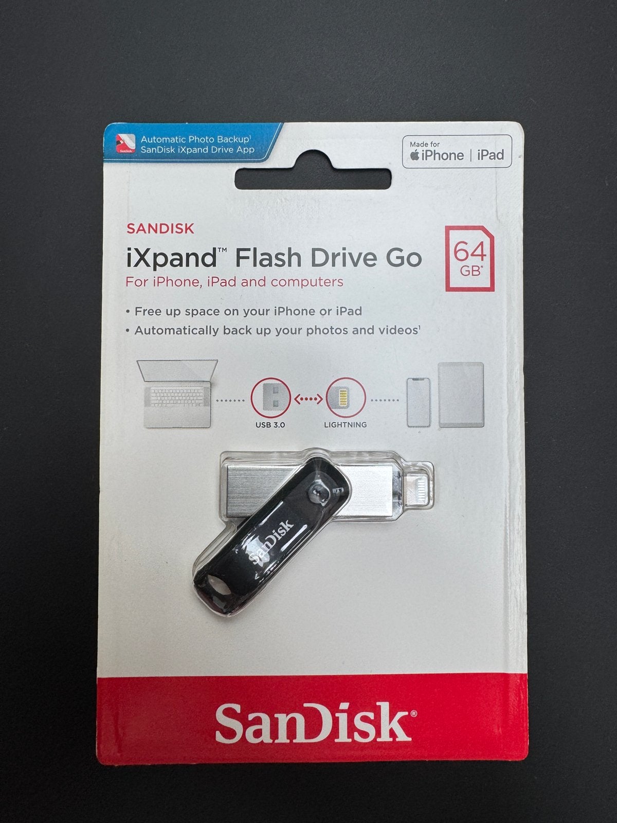 iXpand Flash Drive Go 64Gb voor iPhone/iPad, Informatique & Logiciels, Clés USB, Enlèvement, Neuf, 64 GB