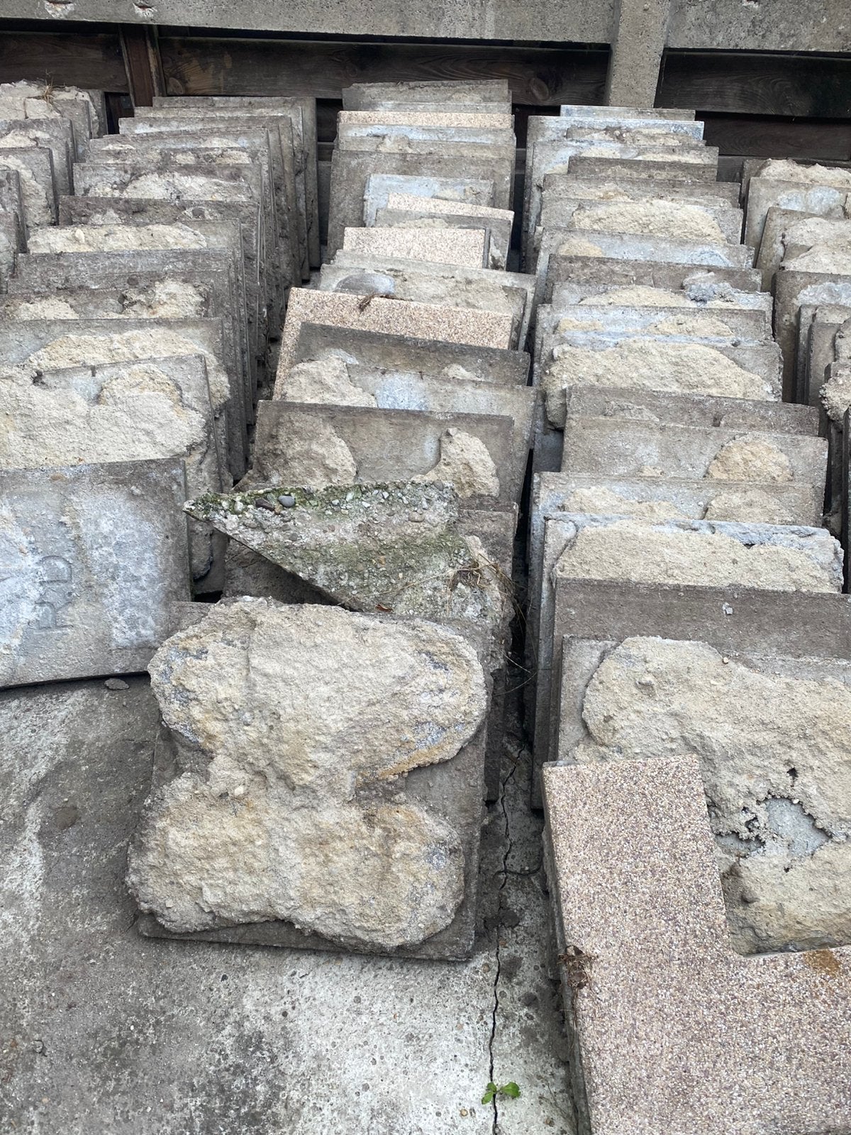 Terrastegels gratis, Jardin & Terrasse, Enlèvement, Utilisé, Tuiles de terrasse