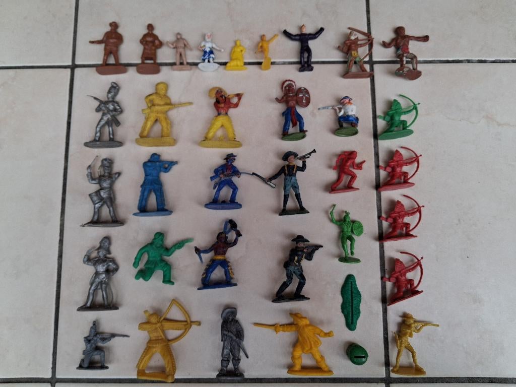 Partij vintage speelgoed figuren, Enlèvement ou Envoi, Utilisé