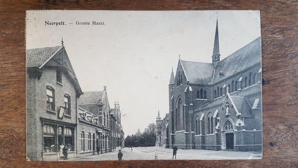 Postkaart Neerpelt Groote Markt ( Geprüft Duitse bezetting ), Ophalen of Verzenden, Voor 1920, Gelopen, Limburg