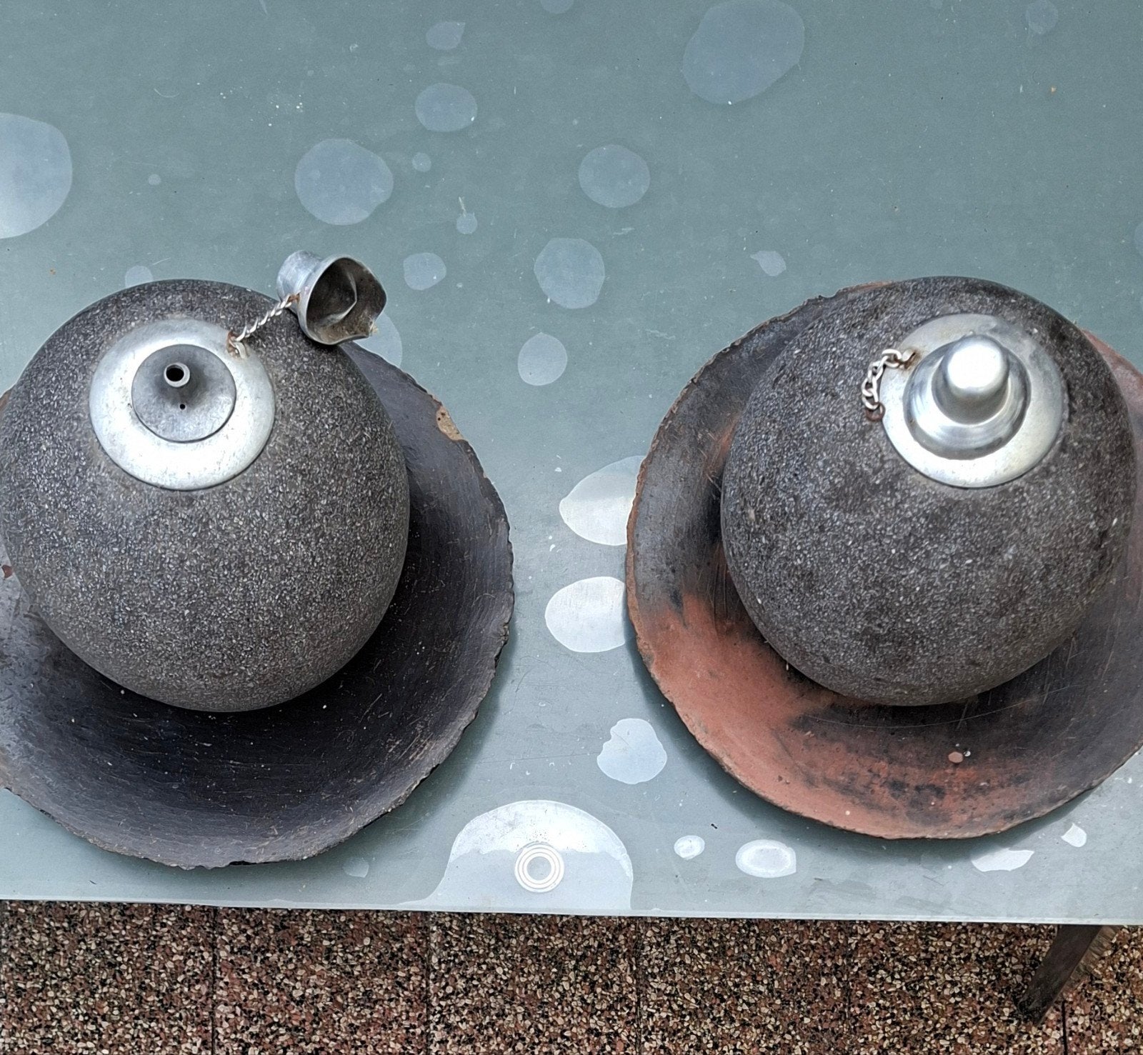 1 setje met lamp olie voor op tafel gratis, Ophalen
