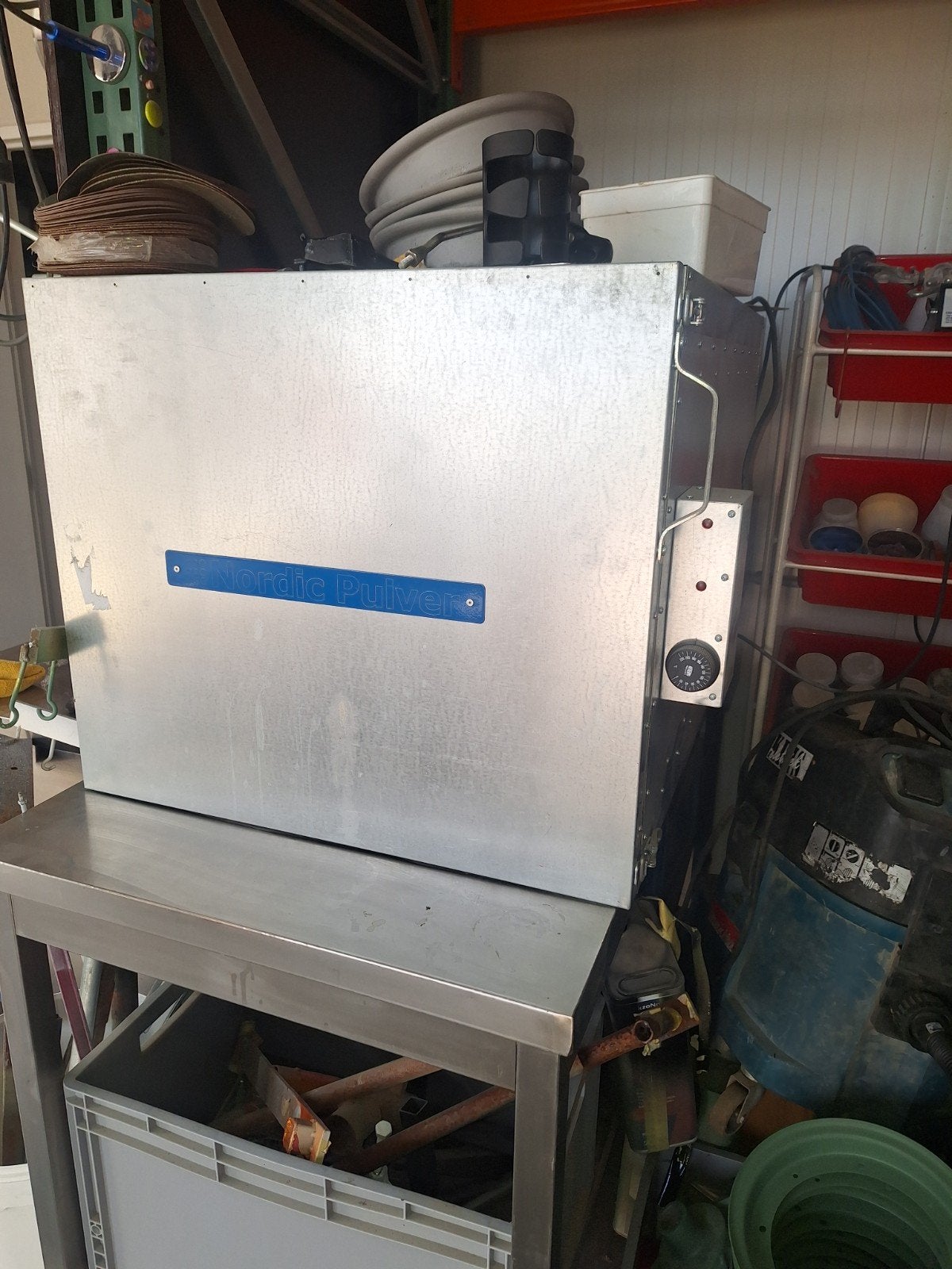 poederlak oven, pistool en poeders, Ophalen