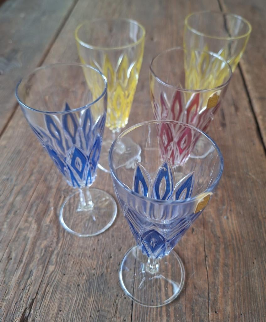 5 verres en cristal Reims VMC, Enlèvement ou Envoi