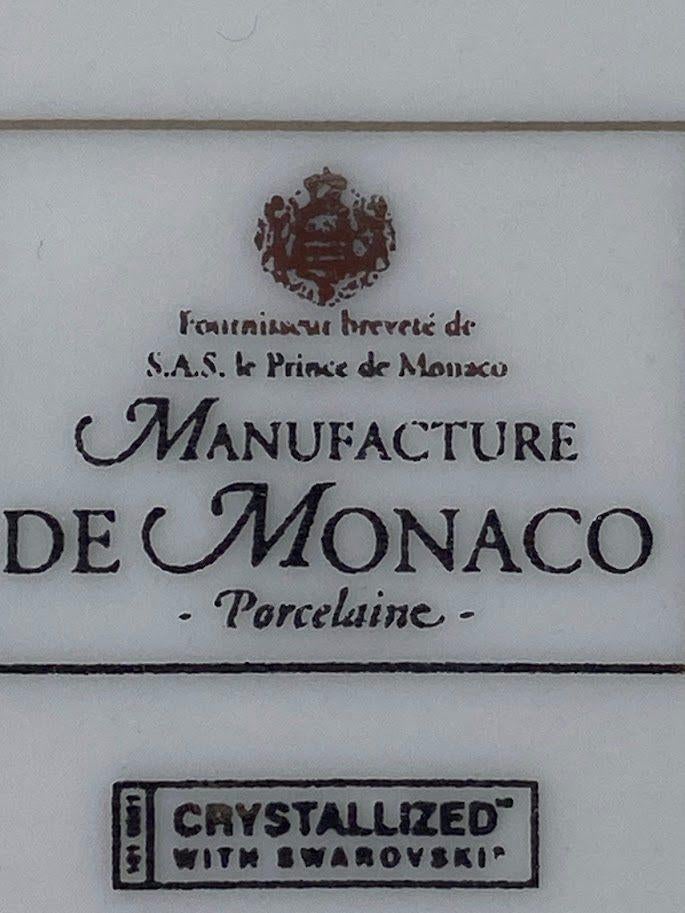 Design van Monaco porselein + 89 Swarovski kristallen, Verzamelen, Swarovski, Ophalen, Zo goed als nieuw, Overige typen