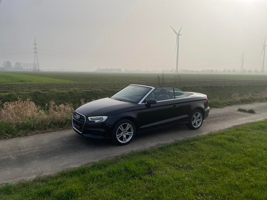 Audi A3 cabrio, 4 cilinders, Cabriolet, Zwart, Leder