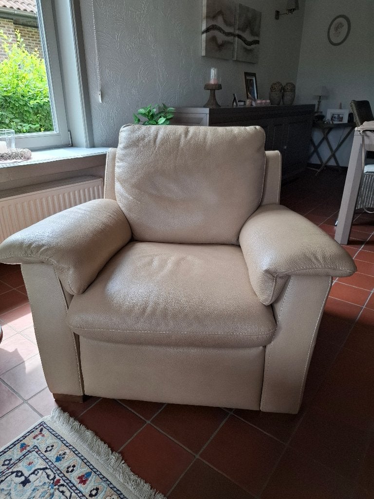 Salon leder 3-delig, Huis en Inrichting, Ophalen, Gebruikt, Leer, Klassiek