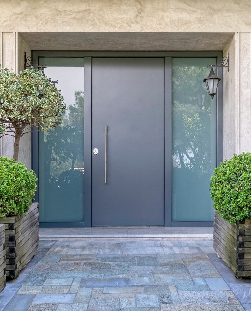 Porte d'entrée sur mesure, PVC ou aluminium, posée, Enlèvement, Neuf