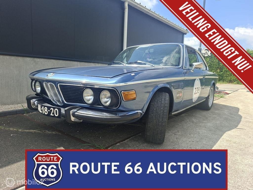 BMW 2800 CS | 1970 | Route 66 Auctions, Autos, Achat, Entreprise, Boîte manuelle, Autre carrosserie