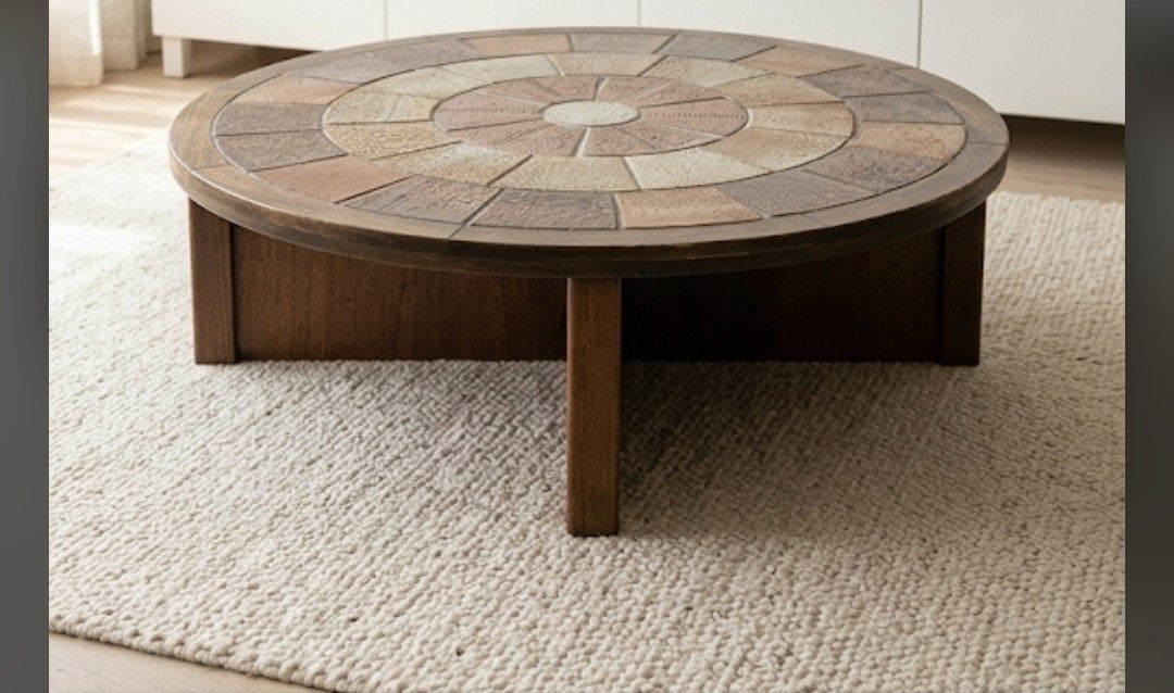 Table basse vintage Tue Poulsen, design danois des années 60, Enlèvement