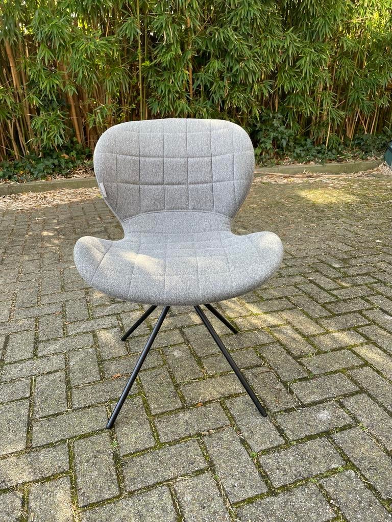 Zes grijze stijlvolle OMG eetkamerstoelen van Zuiver, Huis en Inrichting, Ophalen, Gebruikt, Vijf, Zes of meer stoelen, Modern