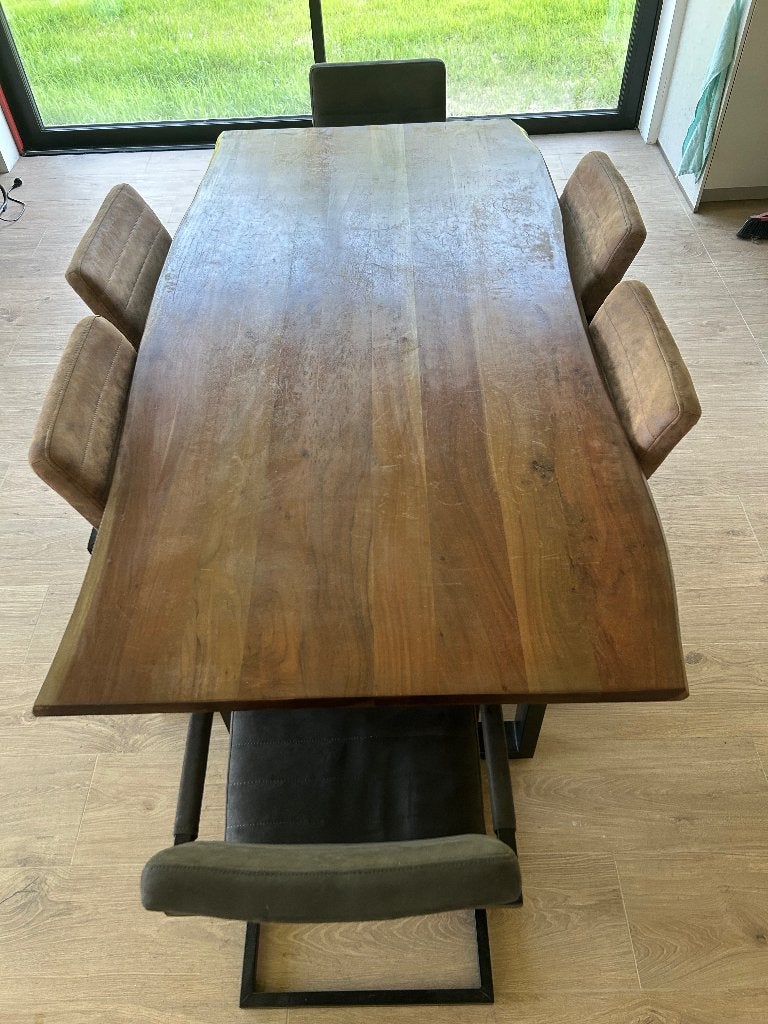 Table en bois et 6 chaises, Antiquités & Art, Enlèvement