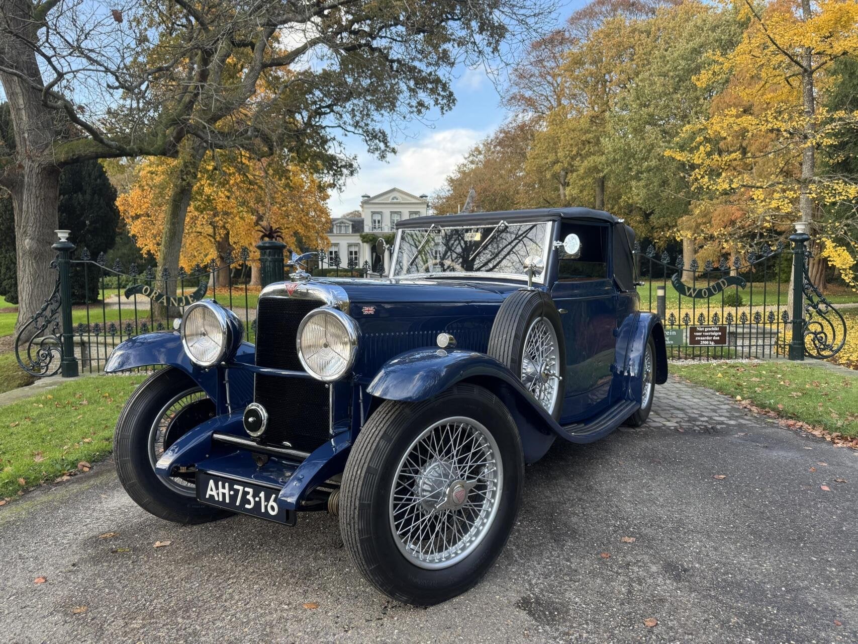 Alvis Firefly Cabriolet Unieke Oldtimer 1932 Leer Cabrio, Auto's, Overige Auto's, 4 zetels, Gebruikt, Zwart, 4 cilinders