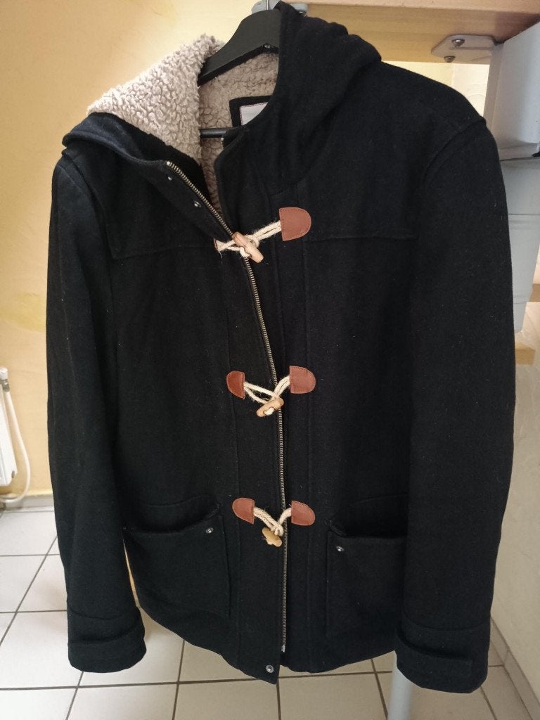 Duffel coat pure laine "Jules", Kleding | Heren, Jassen | Winter, Blauw, Maat 56/58 (XL), Gedragen, JULES