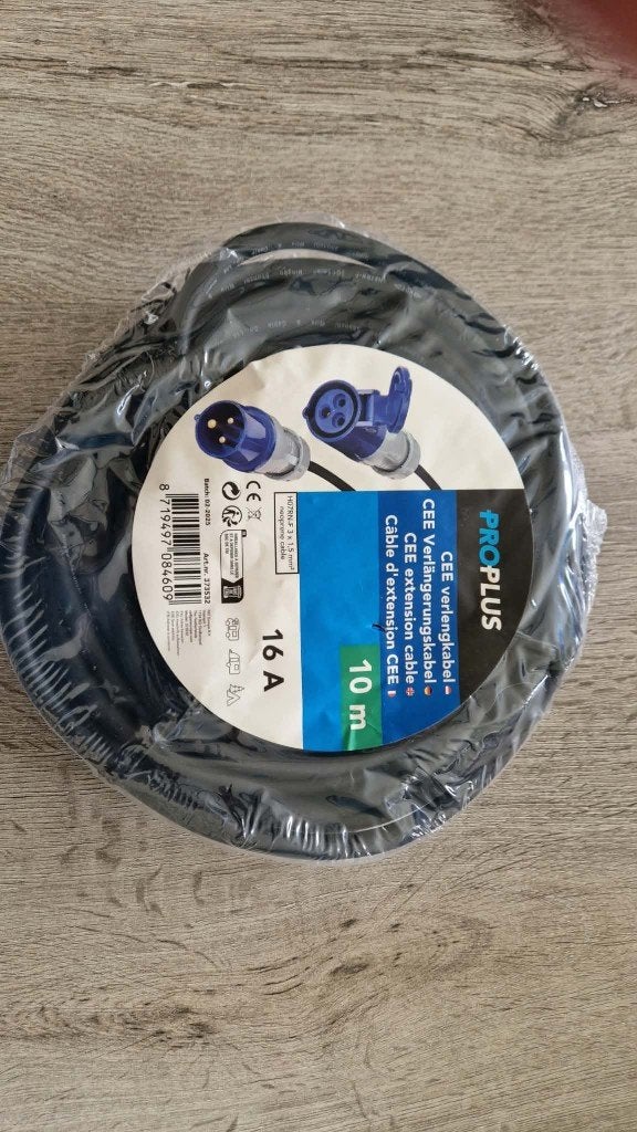 Verlengkabel 10 m CEE, Ophalen, Nieuw