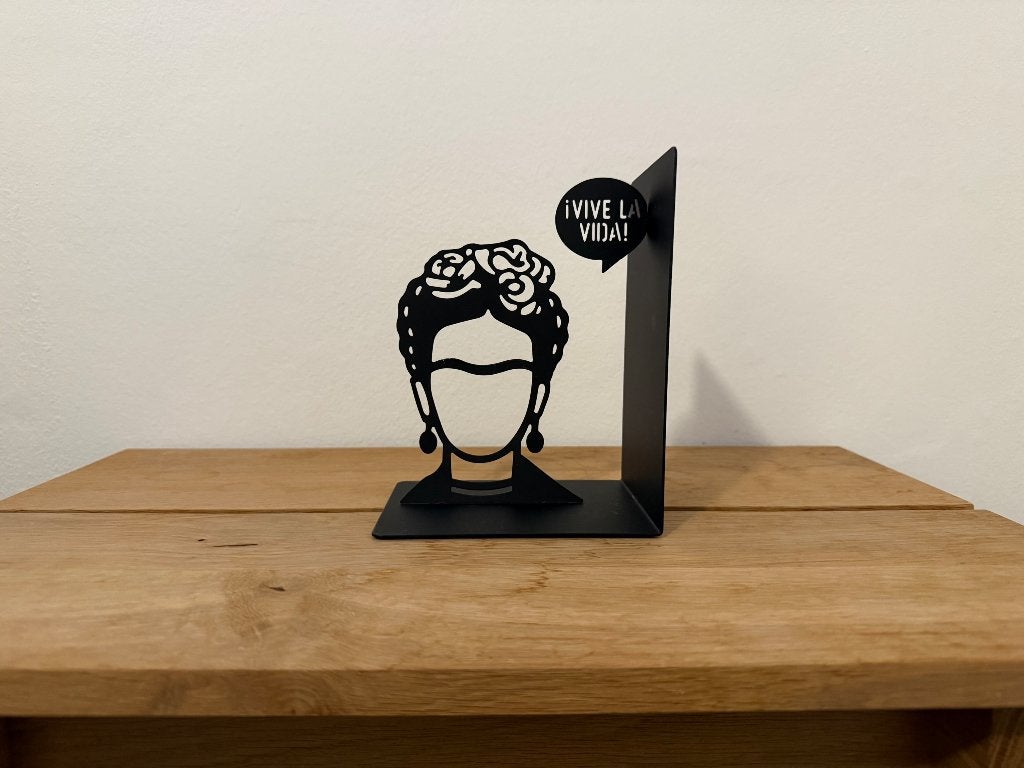 Boekensteun zwart metaal Frida Kahlo, Huis en Inrichting, Ophalen, Zo goed als nieuw