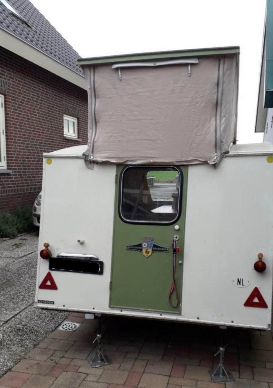 Leuke oldtimer vintage retro caravan Kip Kuiken 1965 300 kg, Caravans en Kamperen, Standaardzit, Kip, Lengtebed, Tot en met 3