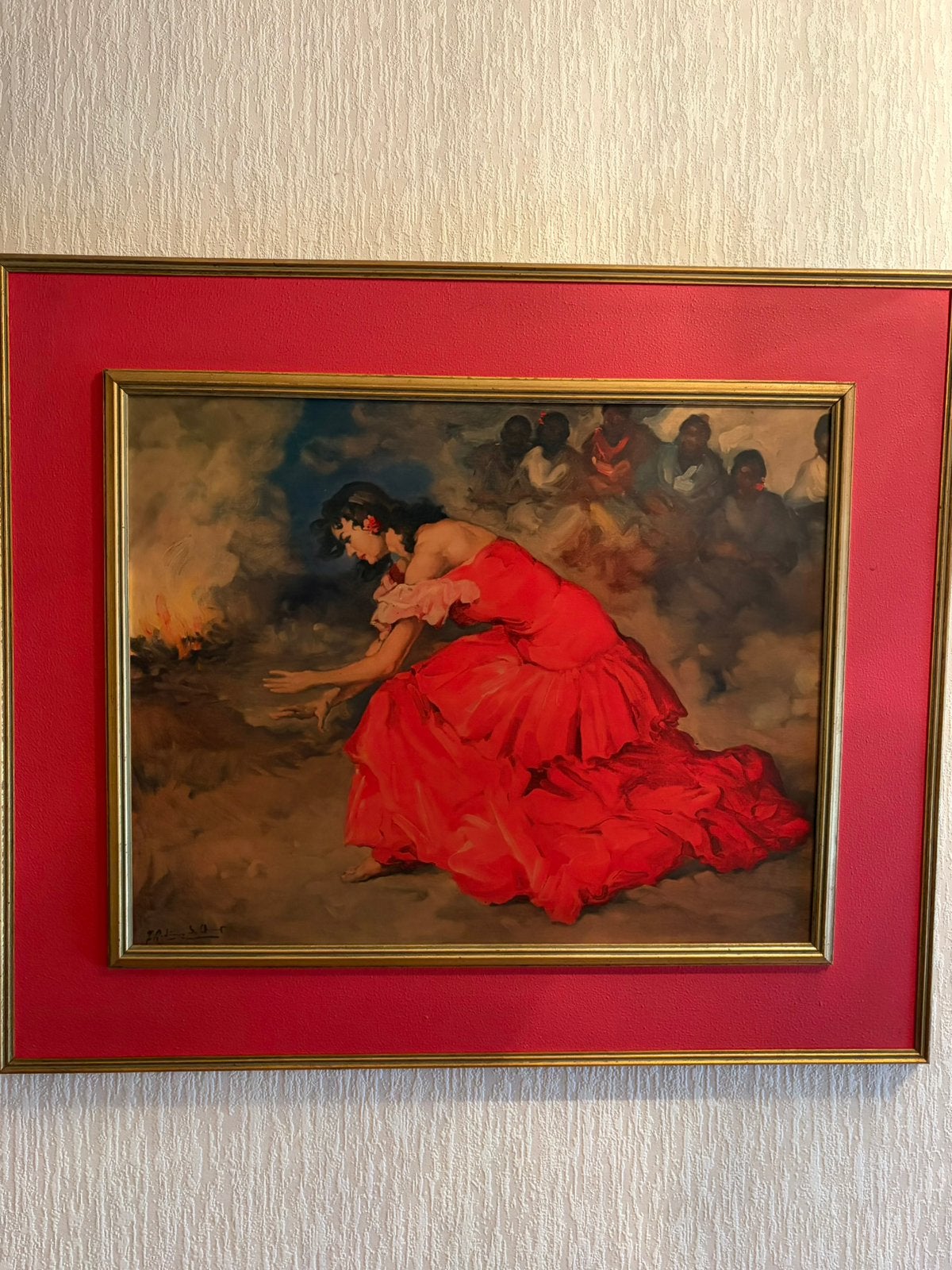 “the fire dance” van Francisco Rodriguez Sanchez, Antiquités & Art, Enlèvement