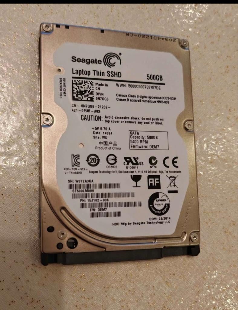 5x Disque dur 500GB 2.5" HDD, Interne, Enlèvement, Utilisé, Laptop