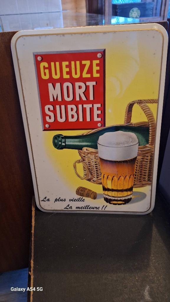Geuze mort subite, Ophalen of Verzenden, Zo goed als nieuw, Reclamebord