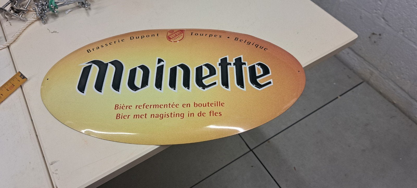 Metalen plaat MOINETTE-bier. Belgisch 

Bewaren in Mijn Favo, Verzamelen, Ophalen of Verzenden