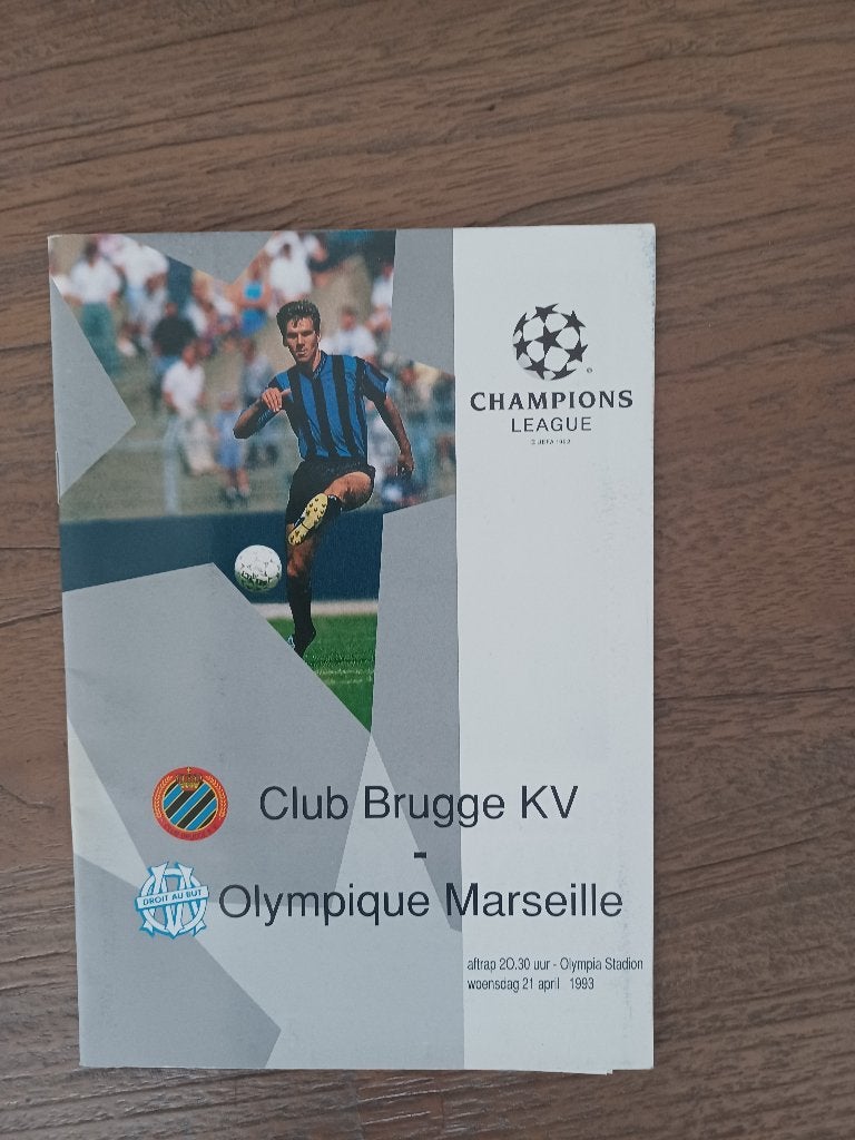 EUROPEES PROGRAMMABOEKJE CLUB BRUGGE – OLYMPIQUE MARSEILLE, Verzamelen, Ophalen of Verzenden, Zo goed als nieuw, Boek of Tijdschrift