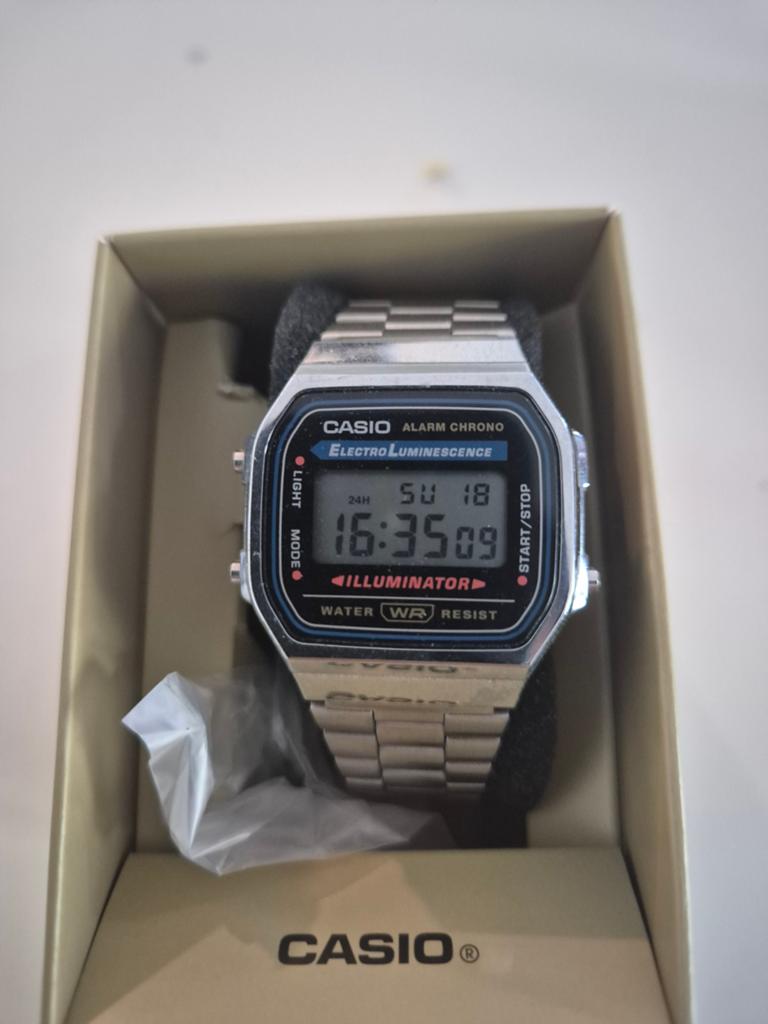 Casio A168WA-1YES., Handtassen en Accessoires, Horloges | Heren, Ophalen of Verzenden