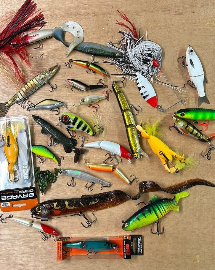 Beau lot de leurres pour carnassiers  Rapala, abu Garcia,, Watersport en Boten, Ophalen of Verzenden, Zo goed als nieuw