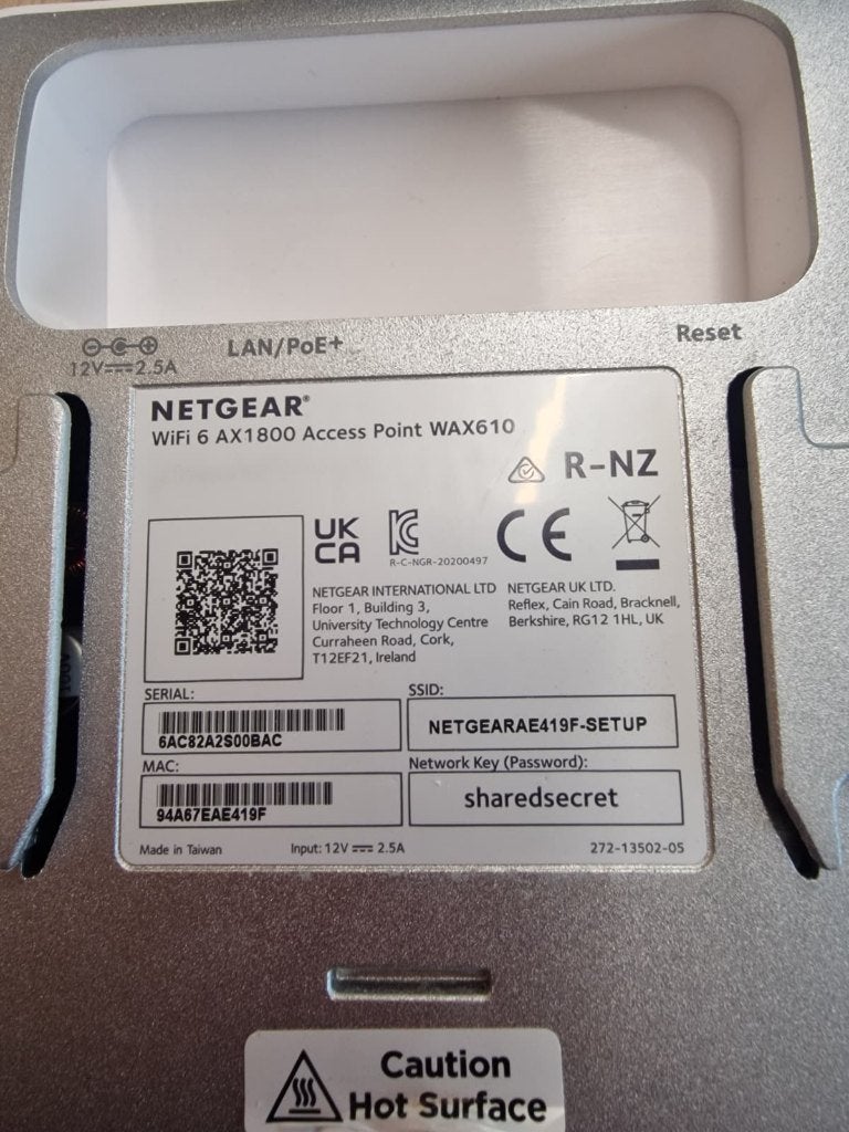 NETGEAR WAX610 – Point d’accès Wi-Fi 6 AX1800, Informatique & Logiciels, Enlèvement ou Envoi, Comme neuf, NetGear