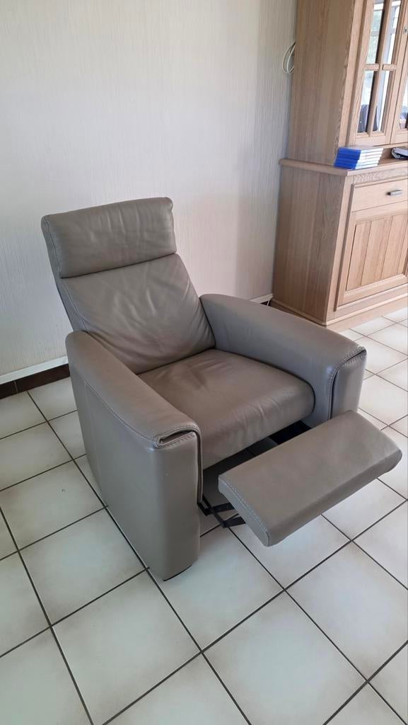 LEDEREN RELAXZETEL ZO GOED ALS NIEUW, Huis en Inrichting, Fauteuils, Ophalen