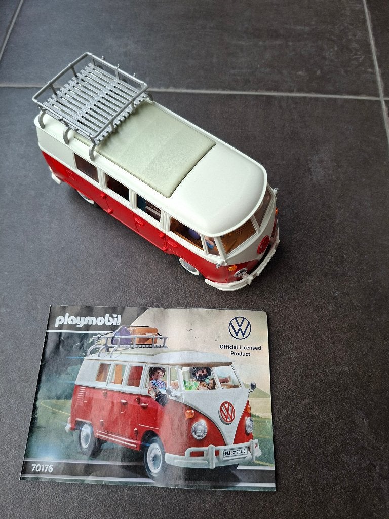 playmobil volkswagen campingbusje volledig - 70176, Autres séries, Comme neuf, Véhicule, Kit complet