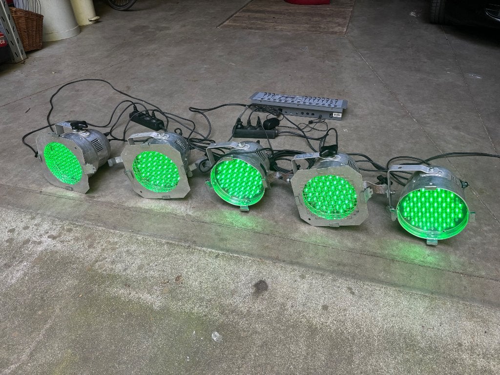5 x ledpar56 met controller, Muziek en Instrumenten, Ophalen, Gebruikt, Licht, Geluidgestuurd