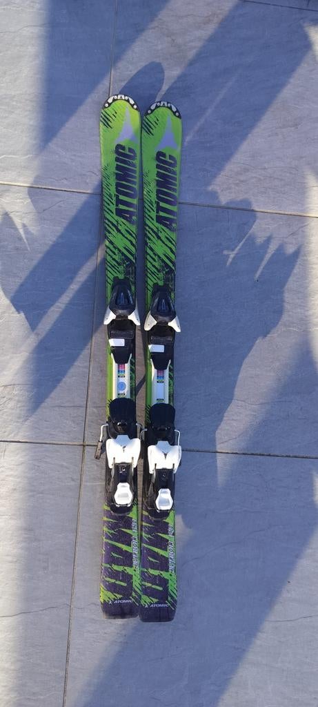 Groene Atomic skilatten, Sport en Fitness, Skiën en Langlaufen, Ophalen, Gebruikt, 100 tot 140 cm, Atomic